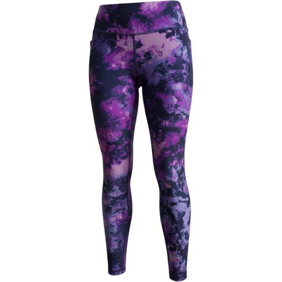 Under Armour Pants - Under Armour Leggings Womens Medium Purple Tie Dye Compression 1365338